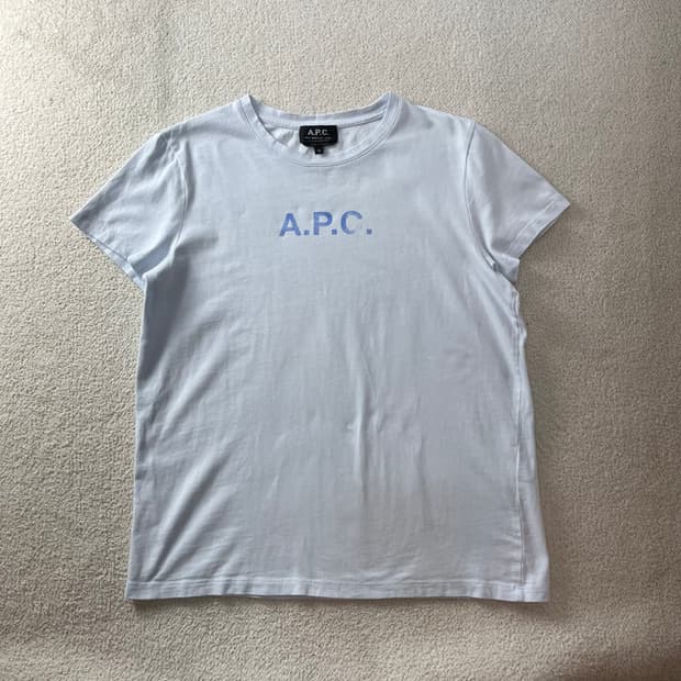 W 95 APC 아페쎄 빈티지로고 코튼 반팔 티셔츠