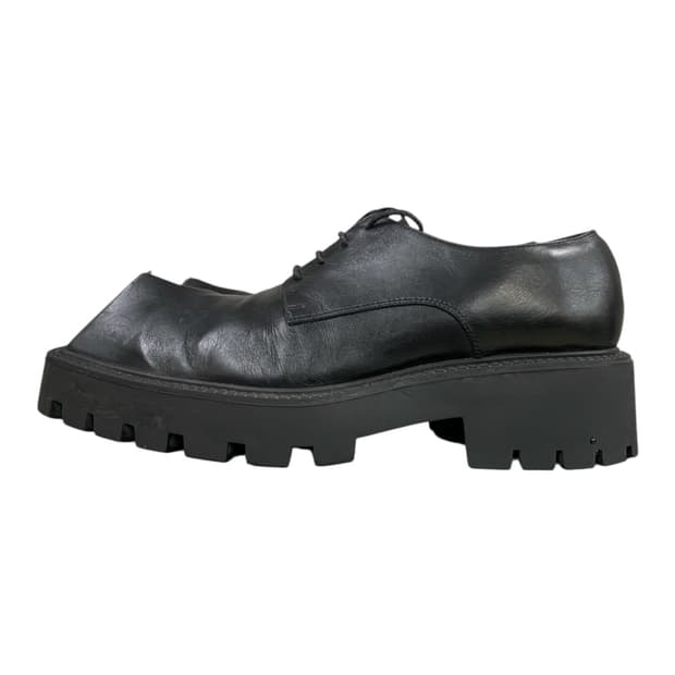 발렌시아가 라이노 더비 슈즈 블랙 스무스 카프스 킨 37(235)