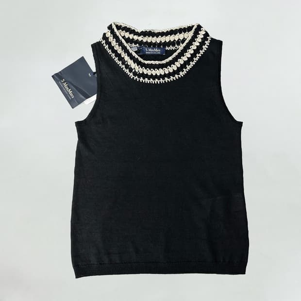 막스마라 린넨 니트 슬리브리스 탑 새상품