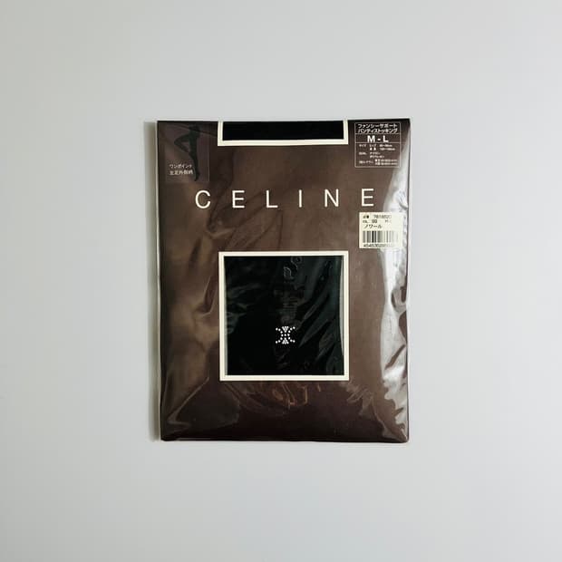 셀린느 블랙 트리오페 원포인트 스타킹