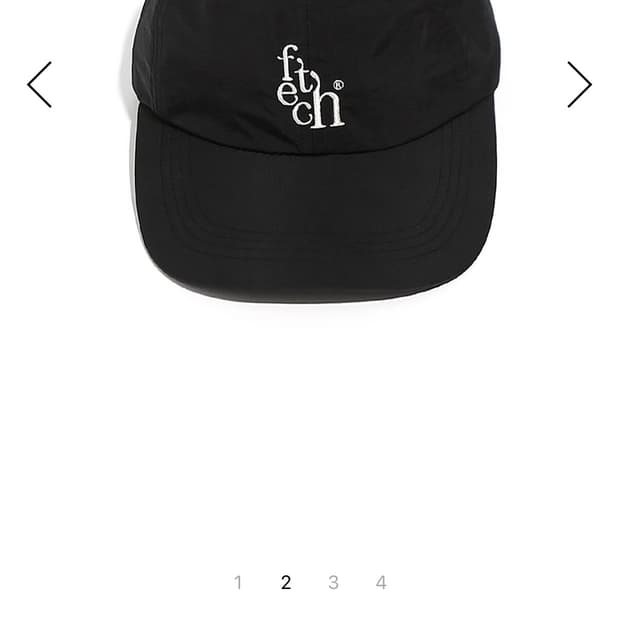 Fetch 로고 나일론 립스탑 볼캡 블랙