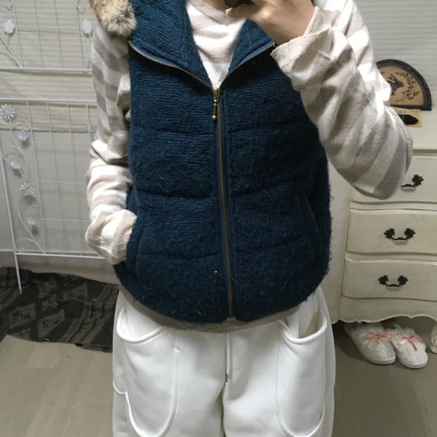 jpn vintage 울프조 후드 베스트