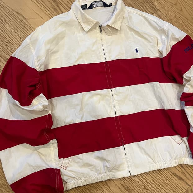 빈티지 폴로 랄프로렌 럭비스타일 나일론자켓
