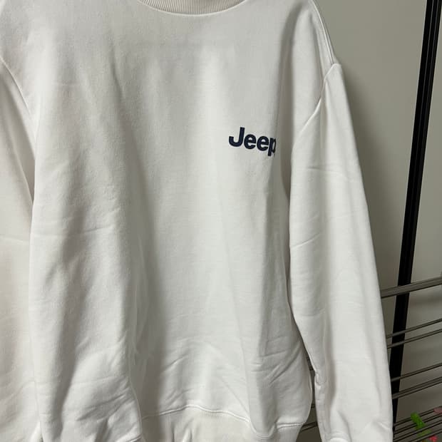 Jeep 흰색 맨투맨 티셔츠 M 새상품