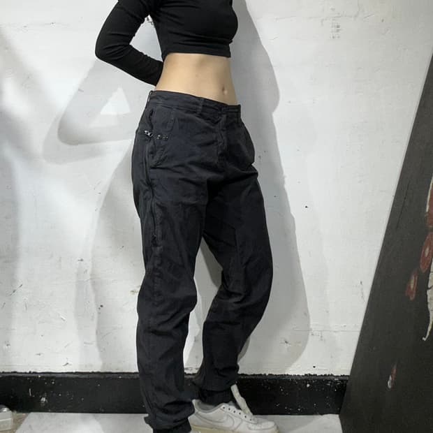 Cp 컴퍼니 씨피컴퍼니 블랙 새깅 힙합 팬츠 트랙 조거 팬츠 