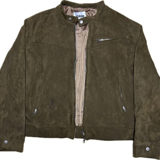 스웨이드 바이커 자켓 Brown