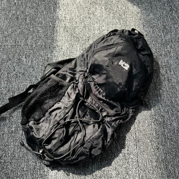 k2 블랙 나일론 미니 백팩