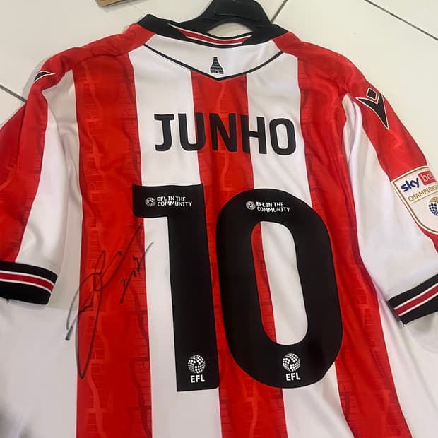 스토크시티 배준호 친필사인 유니폼 새상품