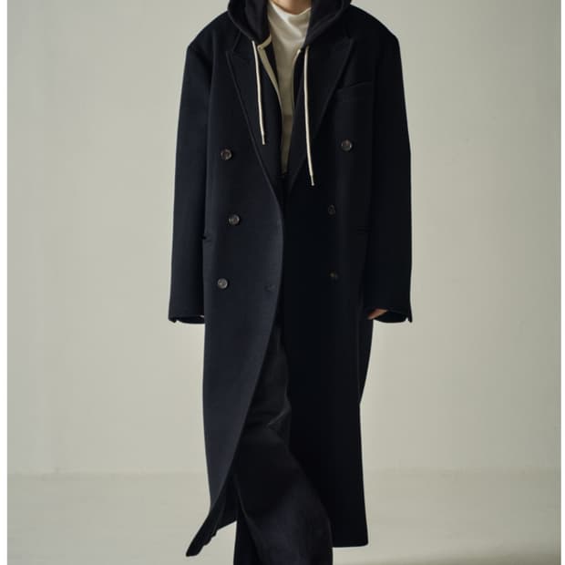 파사드패턴 더블코트 새상품급 블랙 ,xs