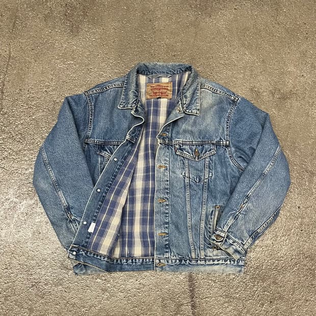 90s 리바이스 플란넬 라인드 데님 자켓 (110)