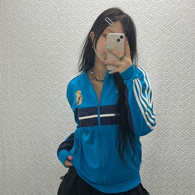 아디다스 대장급 레알마드리드 하늘색 져지 집업 100 C06722