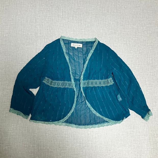 일본빈티지 Pavotcing 달천깔페어리 프린세스 공주풍 글리터가디건