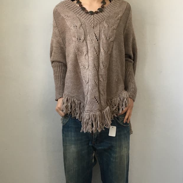 Fringe point knit