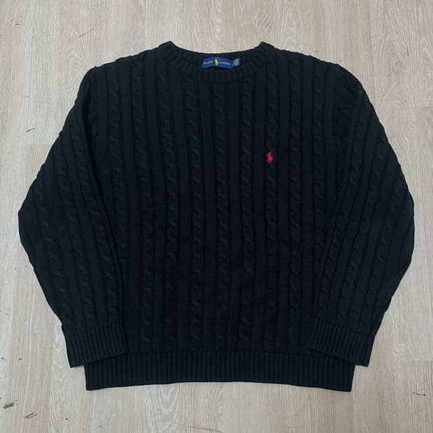 폴로 랄프로렌 남성 라운드 꽈배기니트 L/100 