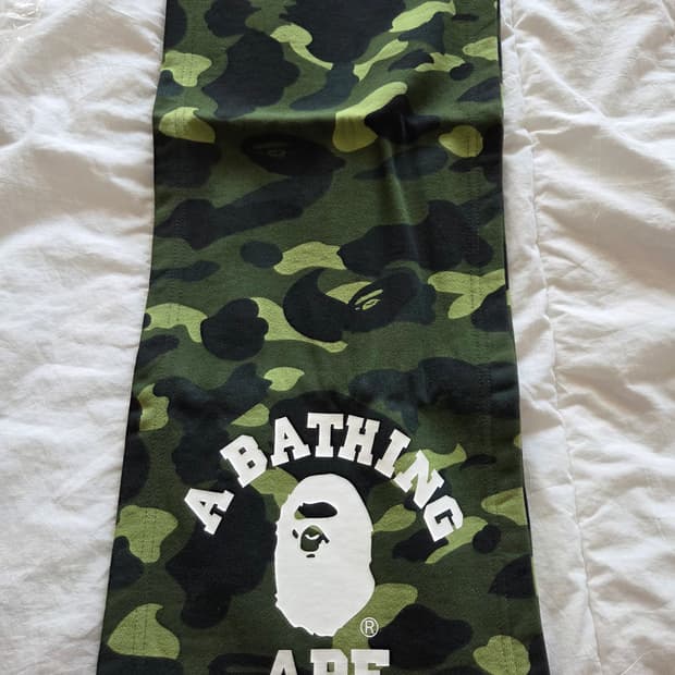 bape 카모 기모 롱 배너타올