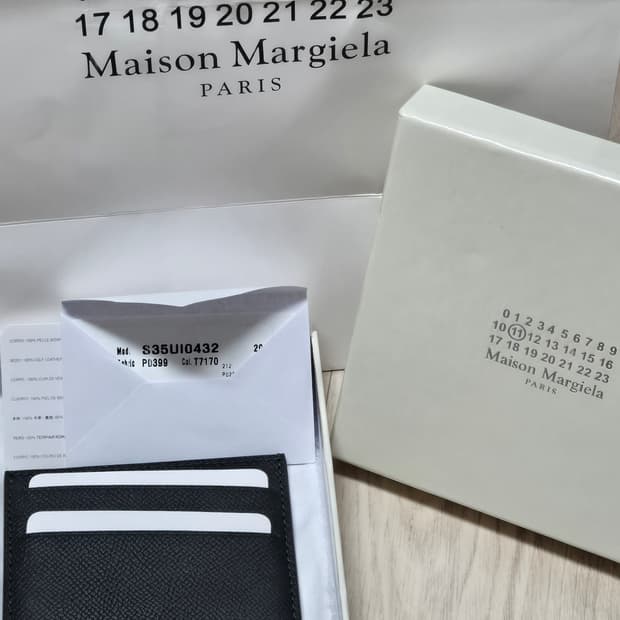 메종마르지엘라 스치티 카드지갑 다크그린