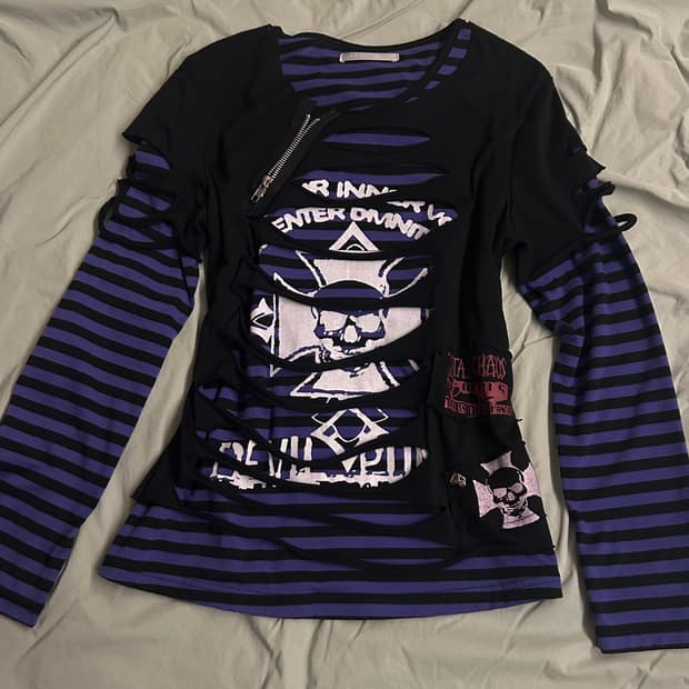 ACDC RAG 그런지 펑크 나나 티셔츠 와이즈걸