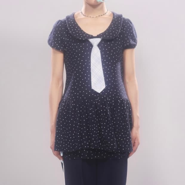  Pure & Ethereal Star Jersey Dress(Navy)