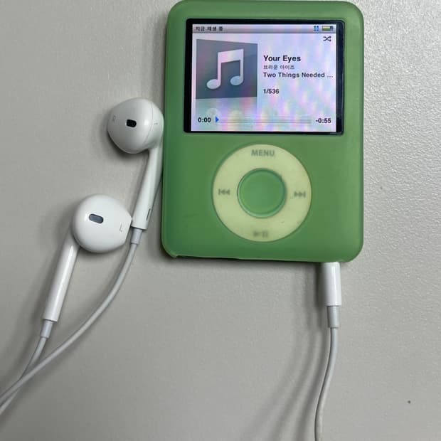 [정상작동-5시간 이싱 작동]애플 아이팟 나노 3세대 8GB 민트