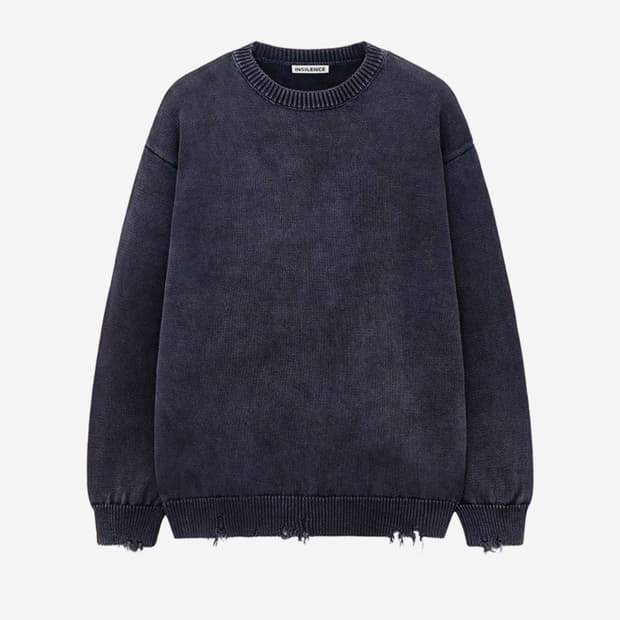 인사일런스 스톤 워시드 풀오버 WASHED NAVY L사이즈