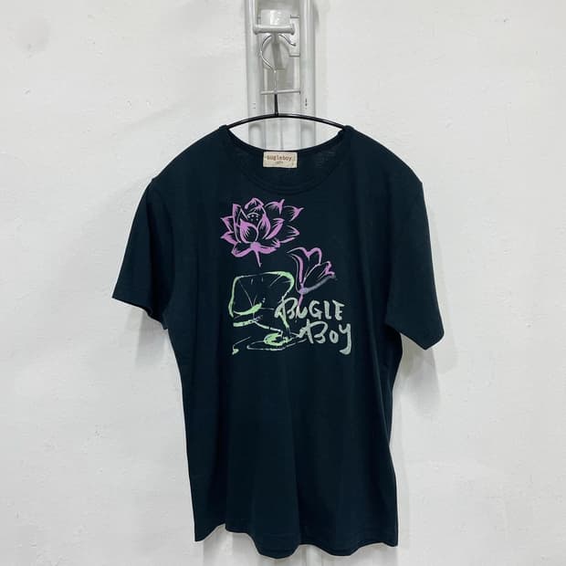 연꽃 네이비 반팔티