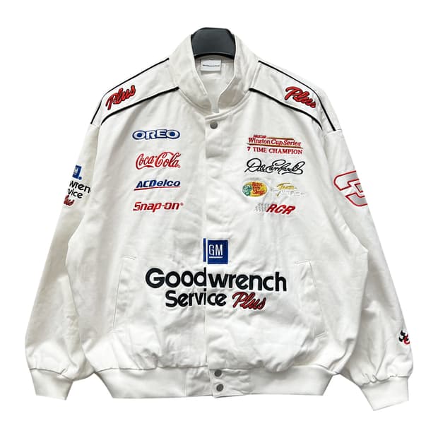 웰던 오버핏 스폰서 패치 레이싱 자켓 L