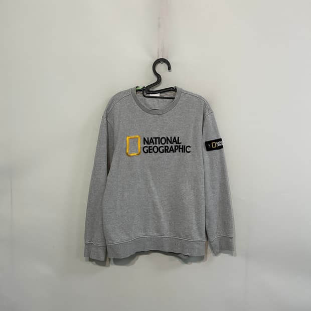 내셔널지오그래픽 남성 기모 맨투맨 100