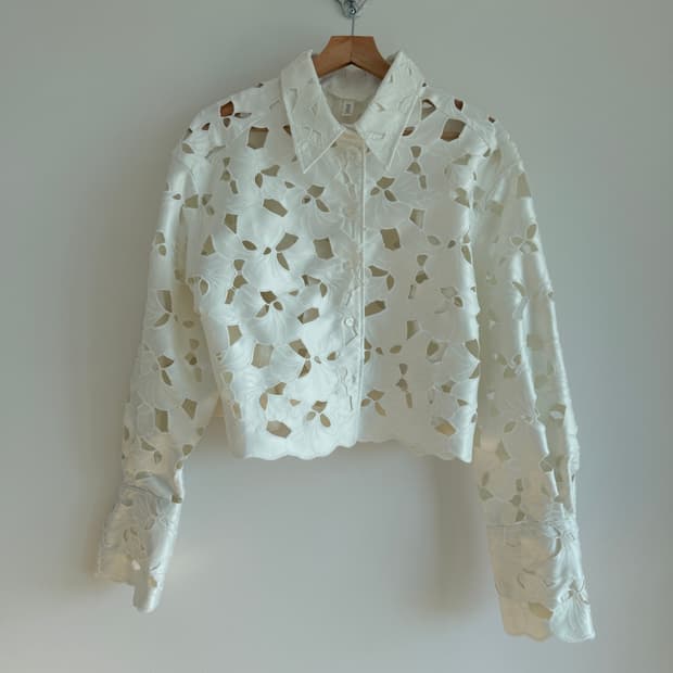 H&M 시스루 패턴 셔츠