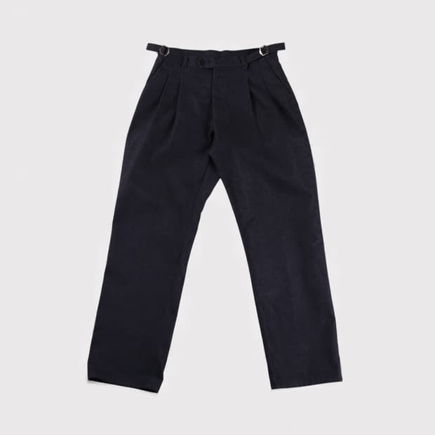 [M] 프리즘웍스 어드저스트 투턱 데님팬츠