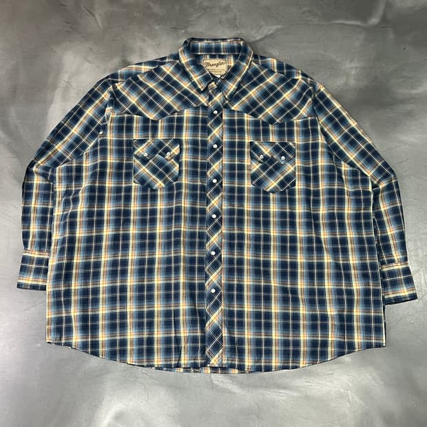  랭글러 체크 웨스턴 셔츠 y15026