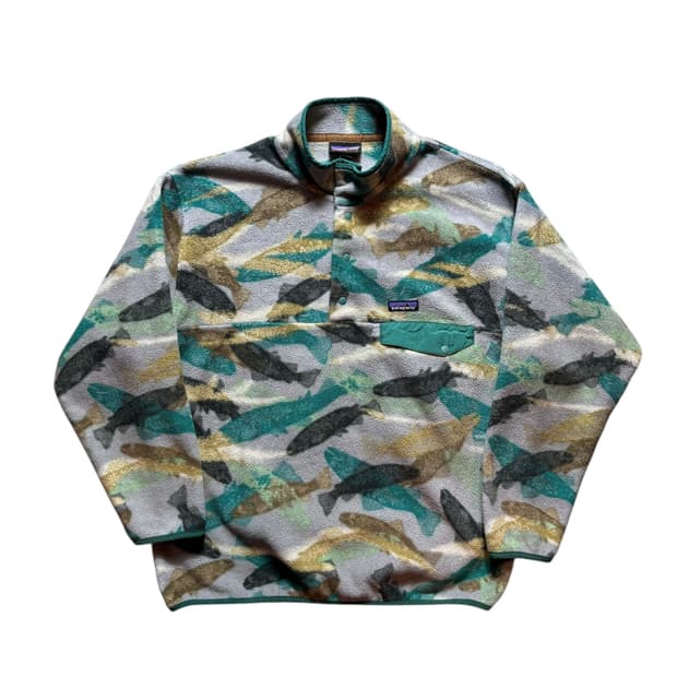 파타고니아 신칠라 송어떼 플리스 스냅티