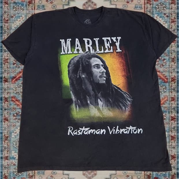 밥 말리 Rastaman Vibration 그래픽 티셔츠 XL