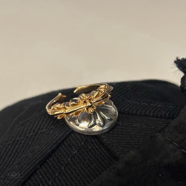 크롬하츠 22k 더블 베이비 플로랄 링