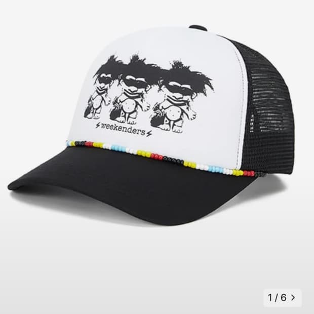 위캔더스 BEADED TRUCKER CAP