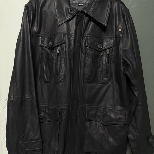 아야즈 빈티지 리얼레더 자켓 양가죽 자켓 큐빈 오공이 파우닝