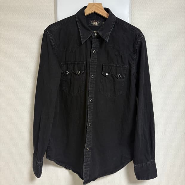 rrl 웨스턴 블랙 셔츠 L