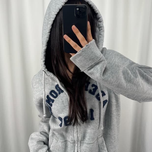 아베크롬비 그레이 후드집업