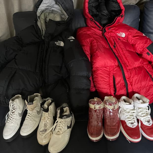 노스페이스 써밋 시리즈 800 발토로 xxl 빨/검 착용샷