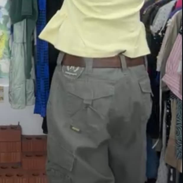 차일드매거진 레몬 카프리 카고팬츠 코디셋