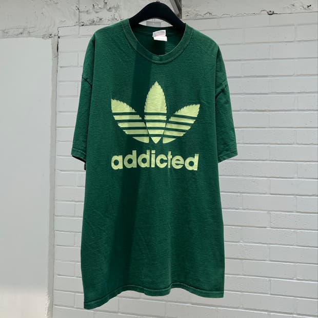 [XL] 00s 아디다스 페러디 대마초 티셔츠