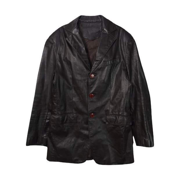 빈티지 소가죽 블레이저 XL
