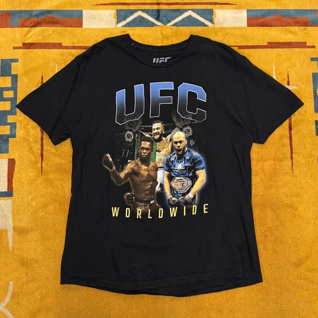 UFC 오피셜 머천다이즈 맥그리거 아데산야 존 존스 반팔 티셔츠 N