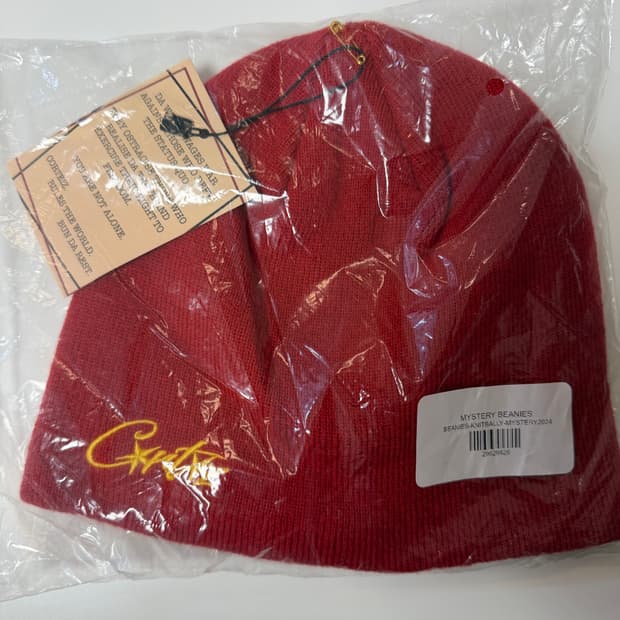 코르테이즈 corteiz 스컬리 비니 레드