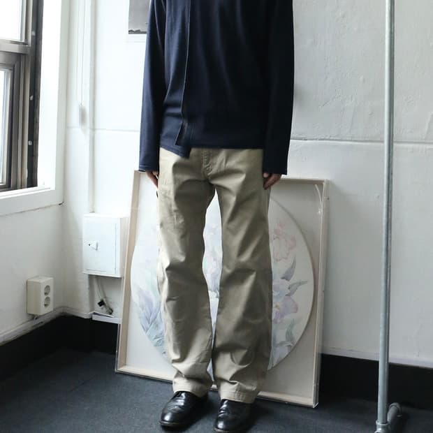  꼼데가르송 옴므 베이지 코튼 팬츠