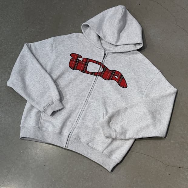 (유일매물)ida plaid 후드집업 S