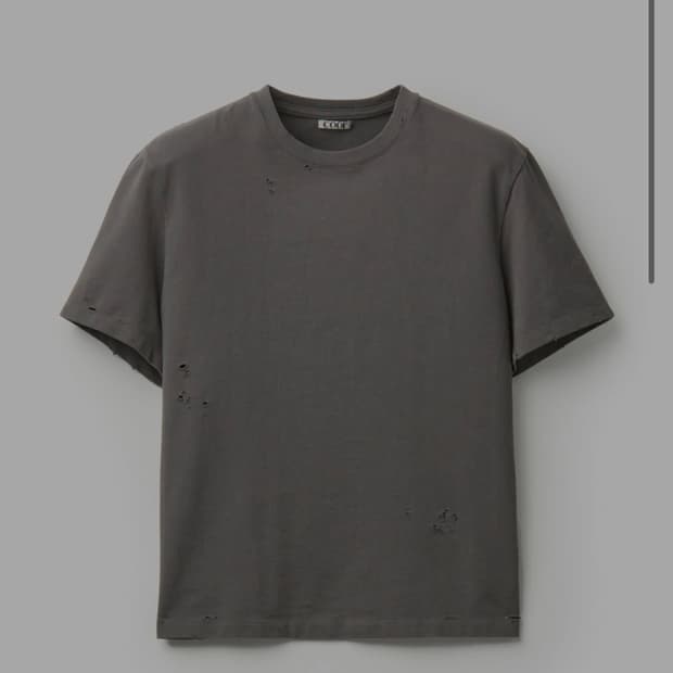 쿠어 데미지드 크롭 티셔츠 coor