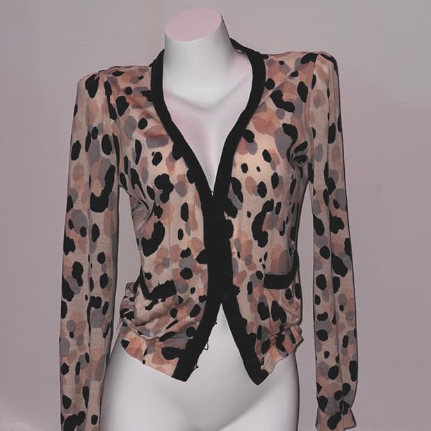 모스키노 레오파드 가디건