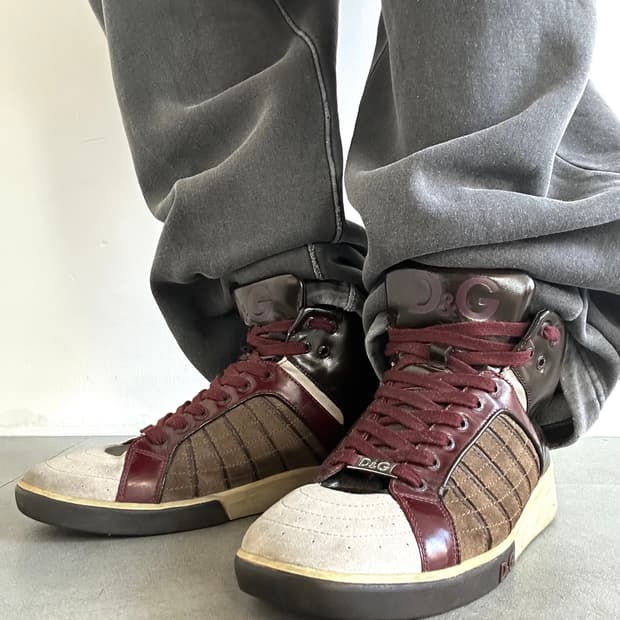 돌체앤가바나 2000s 버건디 하이탑