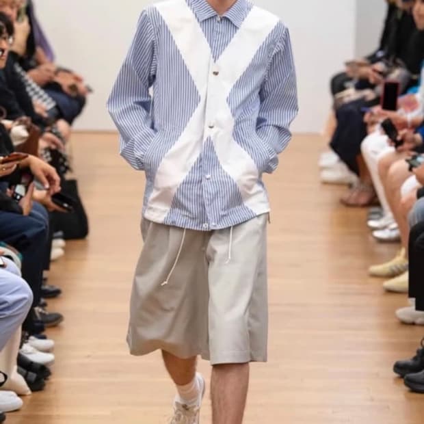 꼼데가르송 셔츠 스트라이프 블루종