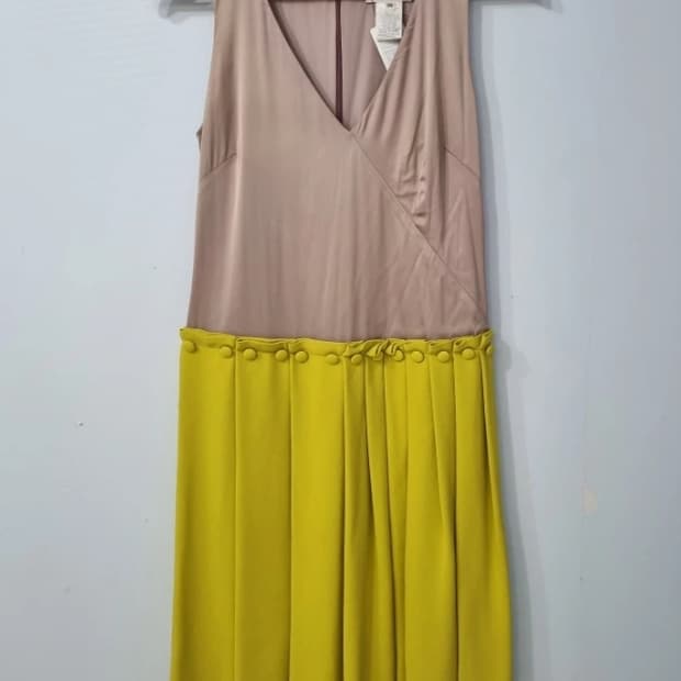 셀린느 투톤 실크 원피스 55